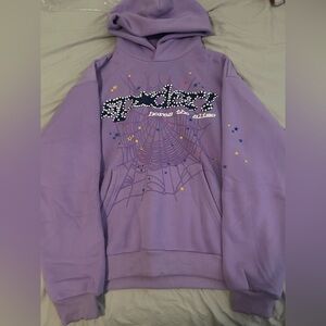 Sp5der "Açaí" Purple Hoodie